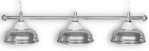 Светильник бильярдный для стола 8-9 футов "Crown Silver" 3 плафона