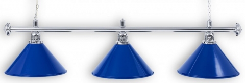 Светильник бильярдный для стола 8-9 футов "Silver Blue" 3 плафона