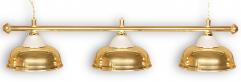 Бильярдный светильник для стола 8 футов "Crown Gold" 3 плафона