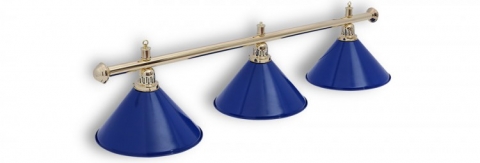 Светильник бильярдный для стола 8-9 футов "Golden Blue" 3 плафона