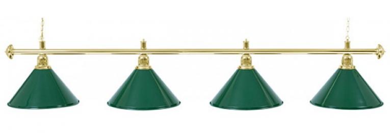 Бильярдный светильник для стола 10-11 футов "Evergreen" 4 плафона
