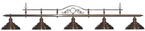 Светильник бильярдный для стола 11-12 футов "Роматти" 5 плафонов